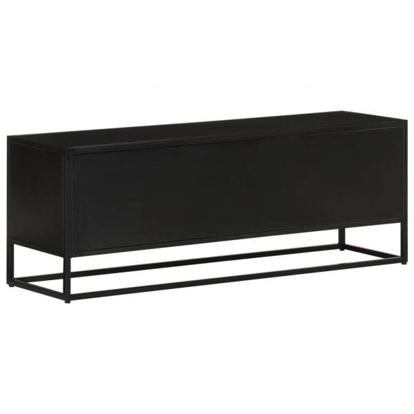 TV-Schrank 110x30x40 cm Massivholz Mango und Eisen