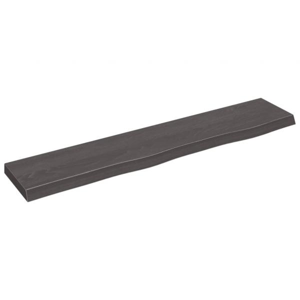 ARDEBO.de - Wandregal Dunkelbraun 100x20x4 cm Massivholz Eiche Behandelt