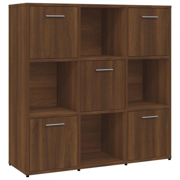 Bücherregal Braun Eichen-Optik 90x30x90 cm Holzwerkstoff