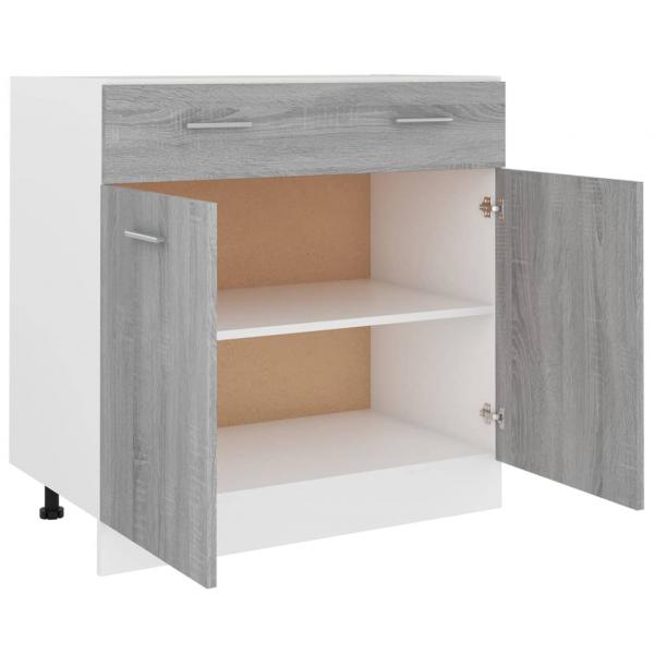 Unterschrank mit Schublade Grau Sonoma 80x46x81,5 cm