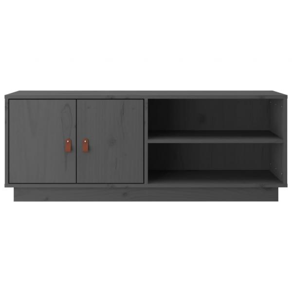 TV-Schrank Grau 105x34x40 cm Massivholz Kiefer