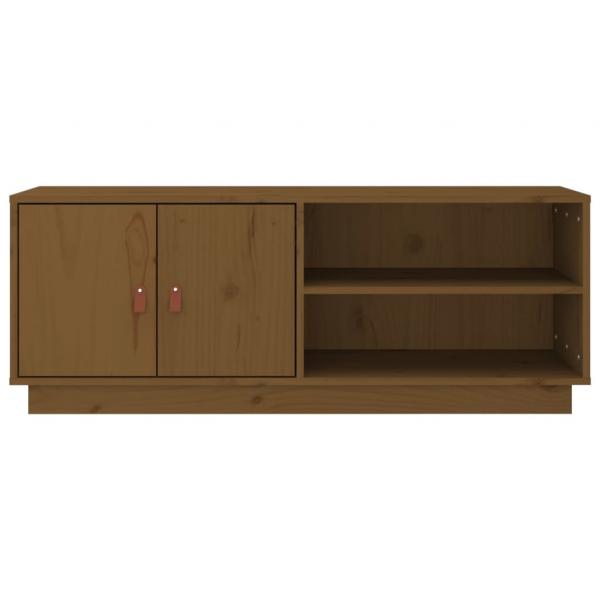 TV-Schrank Honigbraun 105x34x40 cm Massivholz Kiefer