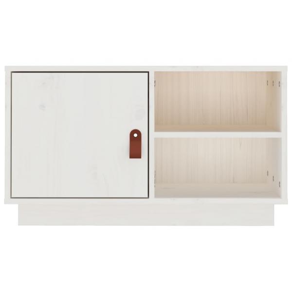 TV-Schrank Weiß 70x34x40 cm Massivholz Kiefer