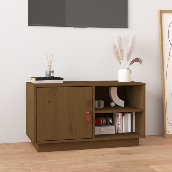 ARDEBO.de - TV-Schrank Honigbraun 70x34x40 cm Massivholz Kiefer