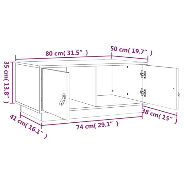 Couchtisch Honigbraun 80x50x35 cm Massivholz Kiefer