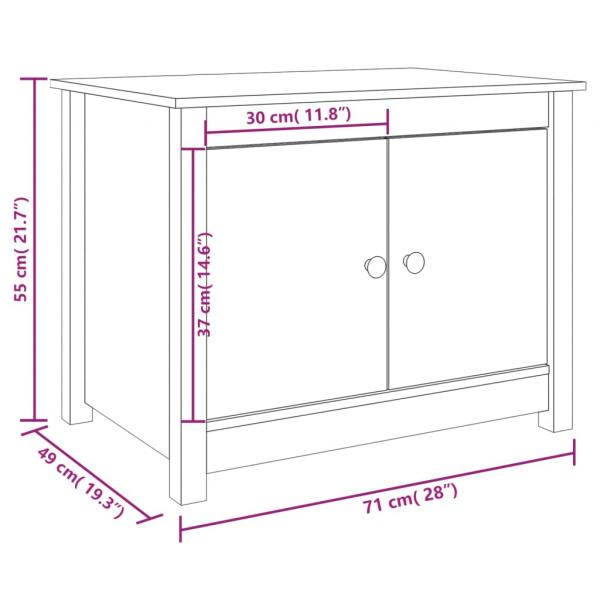 Couchtisch 71x49x55 cm Massivholz Kiefer