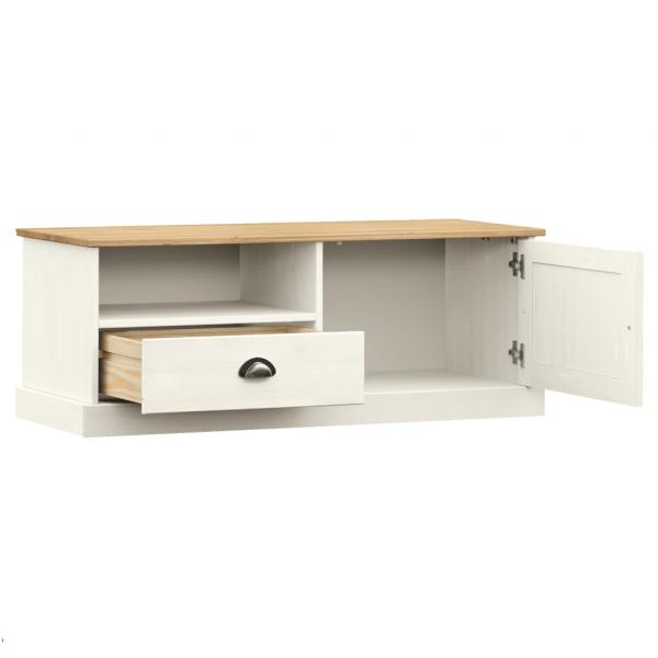 TV-Schrank VIGO Weiß 106x40x40 cm Massivholz Kiefer