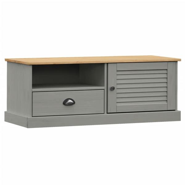 TV-Schrank VIGO Grau 106x40x40 cm Massivholz Kiefer