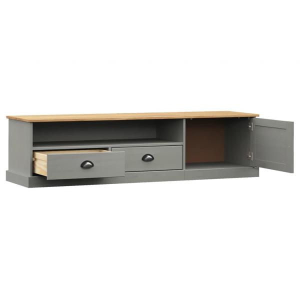 TV-Schrank VIGO Grau 156x40x40 cm Massivholz Kiefer