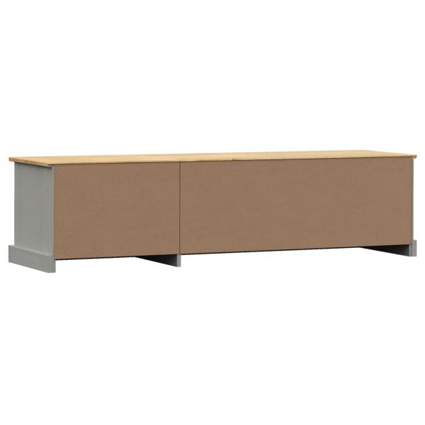 TV-Schrank VIGO Grau 156x40x40 cm Massivholz Kiefer