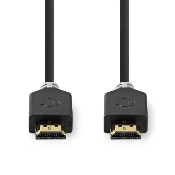 High Speed ??HDMI ? Kabel mit Ethernet | HDMI? Stecker | HDMI? Stecker | 4K@30Hz | ARC | 10.2 Gbps | 20.0 m | Rund | PVC | Anthrazit | Verpackung mit Sichtfenster