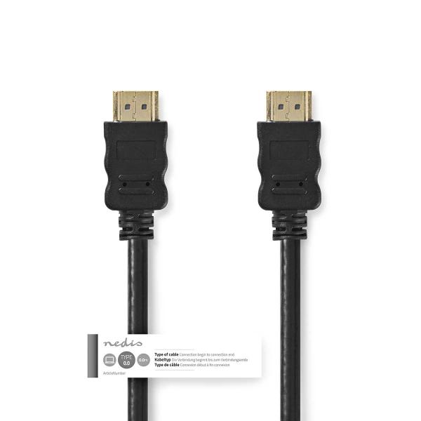 High Speed ??HDMI ? Kabel mit Ethernet | HDMI? Stecker | HDMI? Stecker | 4K@30Hz | ARC | 10.2 Gbps | 30.0 m | Rund | PVC | Schwarz | Aufhänger