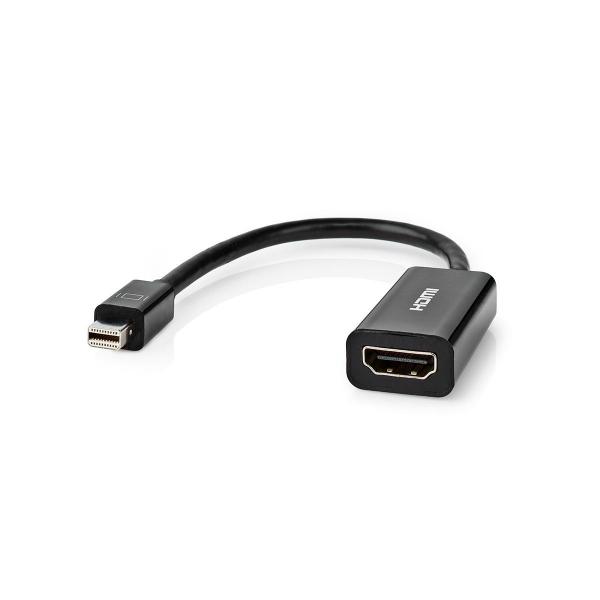 Mini Displayport-Kabel | DisplayPort 1.2 | Mini DisplayPort Stecker | HDMI? Ausgang | 21.6 Gbps | Vernickelt | 0.20 m | Rund | PVC | Schwarz | Aufhänger (Menge: 50 je Bestelleinheit)