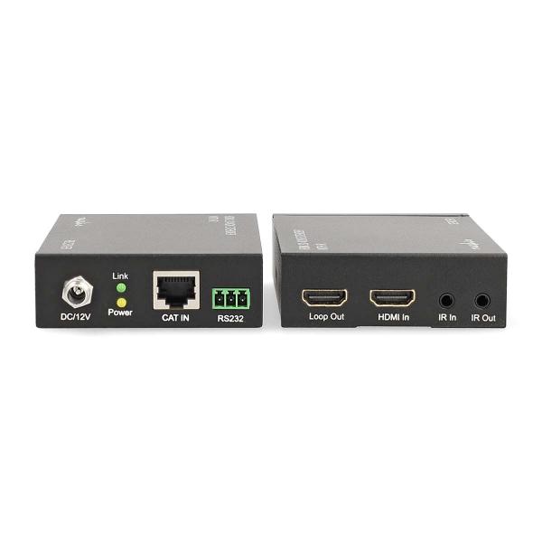 HDMI ? Extender | Über CAT6 | Up to 60.0 m | 4K@60Hz | 18 Gbps | Metall | Anthrazit