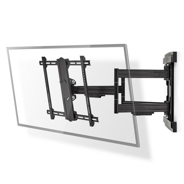 ARDEBO.de - Vollbewegliche-TV-Wandhalterung | 37 - 80 " | maximal unterstützes Bildschirmgewicht: 70 kg | kippbar | drehbar | Minimaler Wandabstand: 70 mm | Maximaler Wandabstand: 800 mm | 6 Drehpunkt(e) | Stahl | Schwarz