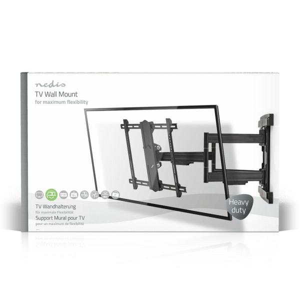 Vollbewegliche-TV-Wandhalterung | 37 - 80 " | maximal unterstützes Bildschirmgewicht: 70 kg | kippbar | drehbar | Minimaler Wandabstand: 70 mm | Maximaler Wandabstand: 800 mm | 6 Drehpunkt(e) | Stahl | Schwarz