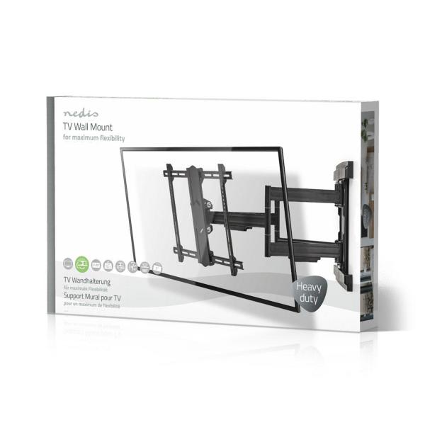 Vollbewegliche-TV-Wandhalterung | 37 - 80 " | maximal unterstützes Bildschirmgewicht: 70 kg | kippbar | drehbar | Minimaler Wandabstand: 70 mm | Maximaler Wandabstand: 800 mm | 6 Drehpunkt(e) | Stahl | Schwarz