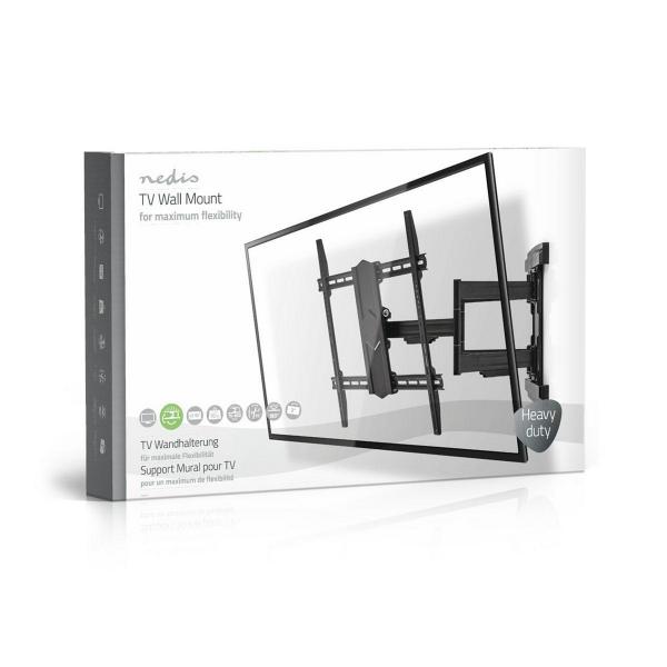 Vollbewegliche-TV-Wandhalterung | 43 - 100 " | maximal unterstützes Bildschirmgewicht: 70 kg | kippbar | drehbar | Minimaler Wandabstand: 70 mm | Maximaler Wandabstand: 800 mm | 3 Drehpunkt(e) | Stahl | Schwarz