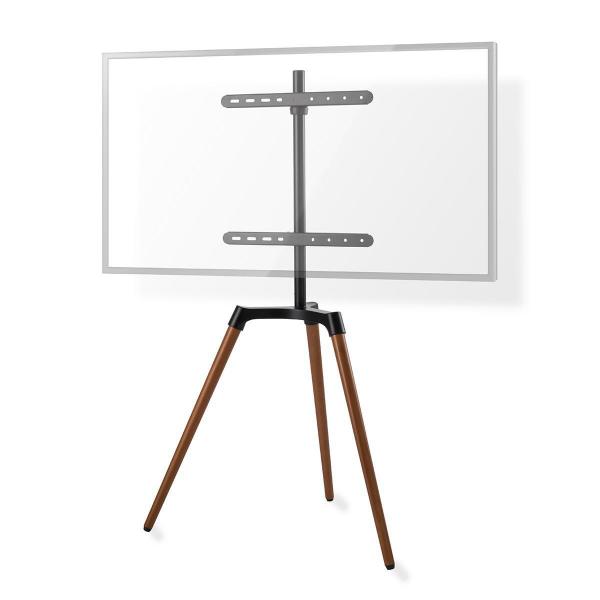 ARDEBO.de - TV Bodenständer | 50 - 65 " | maximal unterstützes Bildschirmgewicht: 35 kg | Scandinavian Design | drehbar | Anti-Kipp-Gurt | Schnappverschluss | Aluminium / Stahl | Schwarz