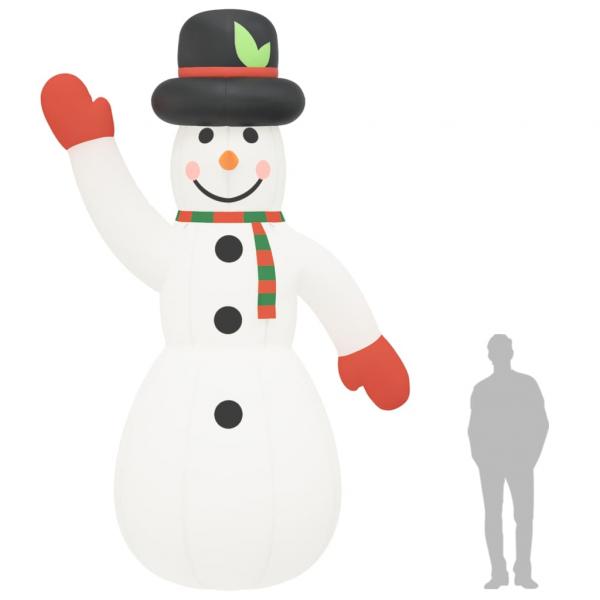 Aufblasbarer Schneemann mit LEDs 455 cm