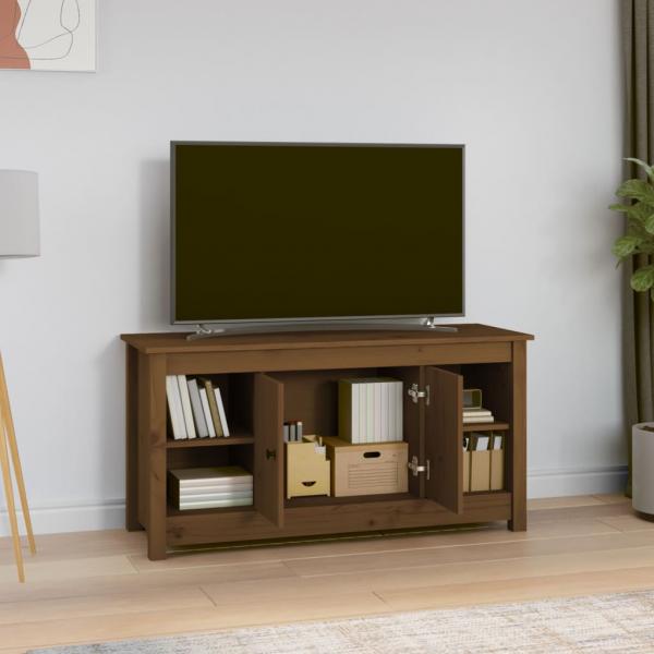 TV-Schrank Honigbraun 103x36,5x52 cm Massivholz Kiefer