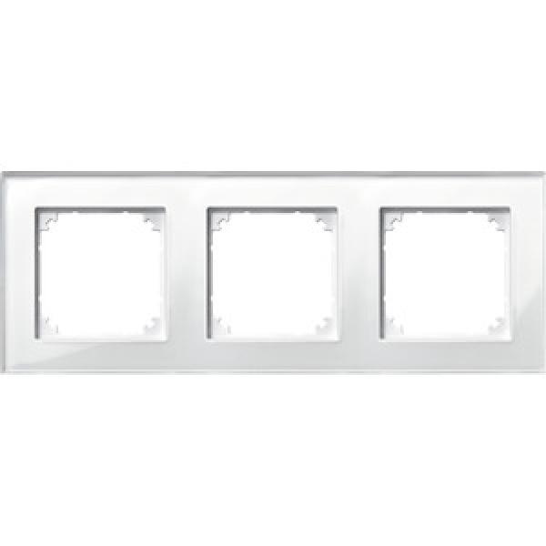 ARDEBO.de - 489319 M-PLAN-Echtglasrahmen, 3fach, Brillantweiß