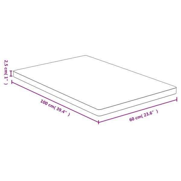 Tischplatte 60x100x2,5 cm Bambus