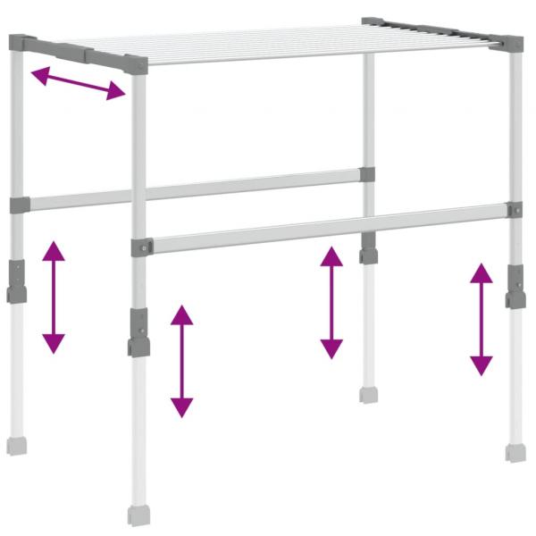 Wäschetrockner 83x(50-55)x(40-85) cm Aluminium