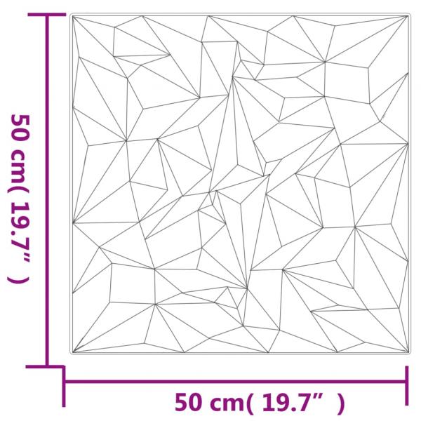 Wandpaneele 24 Stk. Weiß 50x50 cm XPS 6 m² Amethyst