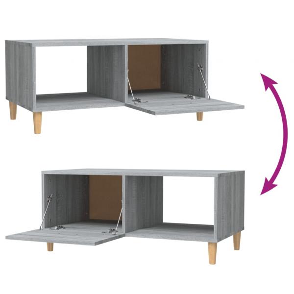 Couchtisch Grau Sonoma 89,5x50x40 cm Holzwerkstoff