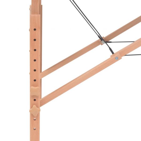 Massageliege 2-Zonen Klappbar 10 cm Sitz Weiß