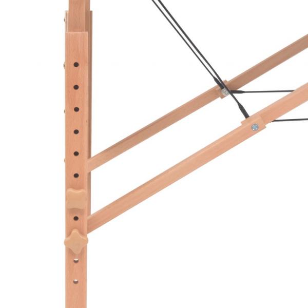 Massageliege 3-Zonen Klappbar 10 cm Sitz Weiß