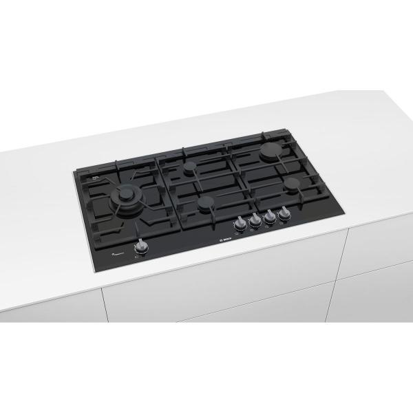 Bosch PRS9A6B70D Serie 8 Autarkes Gaskochfeld, 90 cm, Glaskeramik, FlameSelect, schwarz