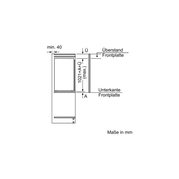 Bosch KIL32VFE0 Einbau Kühlschrank, Nischenhöhe 102,5 cm, 147L, Festtürtechnik, Multi Box XXL, Eco Airflow, Winterschaltung, LED Beleuchtung