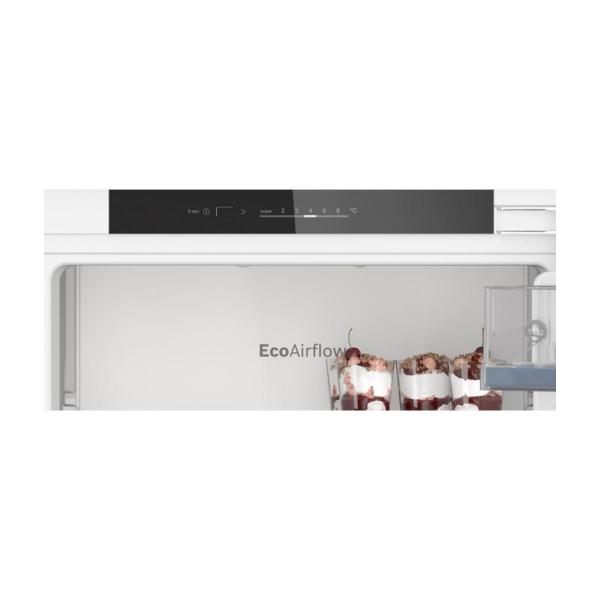 Bosch KIR21VFE0 Einbau Vollraumkühlschrank, Nischenhöhe 88 cm, 136L, Festtürtechnik, Schnellkühlenfunktion, Multi Box XXL, Eco Airflow, LED Beleuchtung