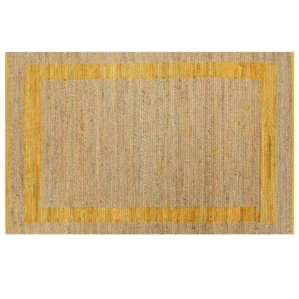 Teppich Handgefertigt Jute Gelb 160x230 cm