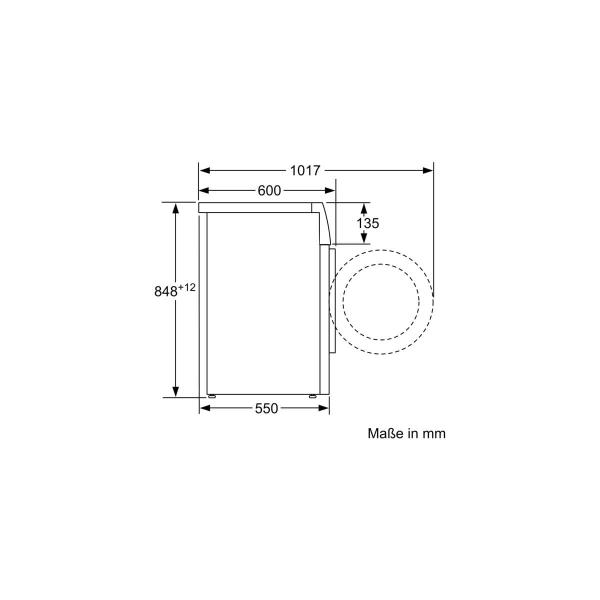 Bosch WAN28123 7kg Frontlader Waschmaschine, 60cm breit, 1400 U/min, LED-Display, Unwuchtkontrolle, Mengenerkennung, AquaStop, weiß