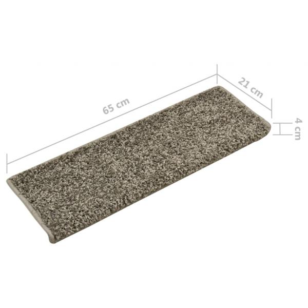 Teppich-Treppenstufen 15 Stk. 65x21x4 cm Grau