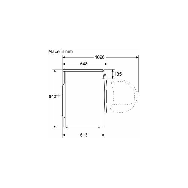 Bosch WQG2450R10 Serie 6 9kg A++ Wärmepumpentrockner, 60cm breit, AutoDry, LED-Display, Verflusungsanzeige, Automatikprogramm, Feuchtigkeitssensor, silber-schwarz