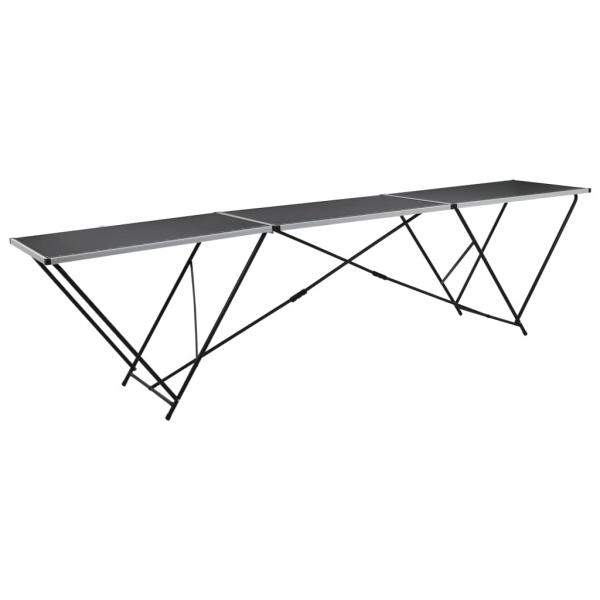 ARDEBO.de - Tapeziertisch Klappbar MDF und Aluminium 300×60×78 cm