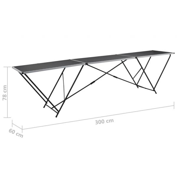 Tapeziertisch Klappbar MDF und Aluminium 300×60×78 cm