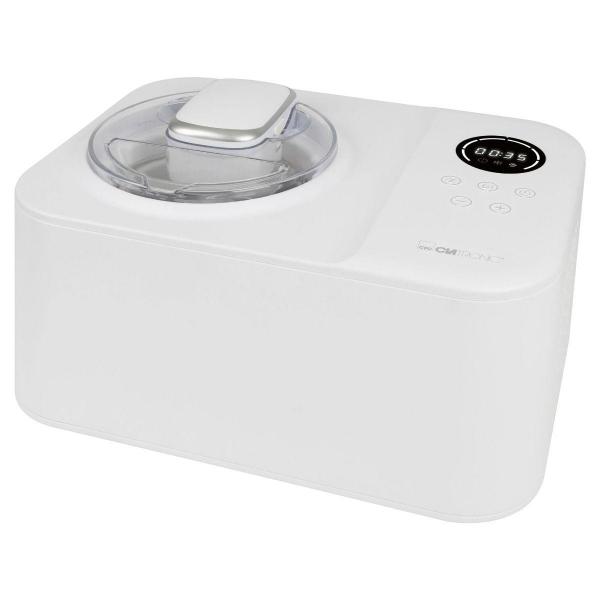 ARDEBO.de Clatronic ICM 3784 Eiscreme-Maker, 1200 ml, 3 Programme, vollautomatischer Kühlung, weiß (263982)