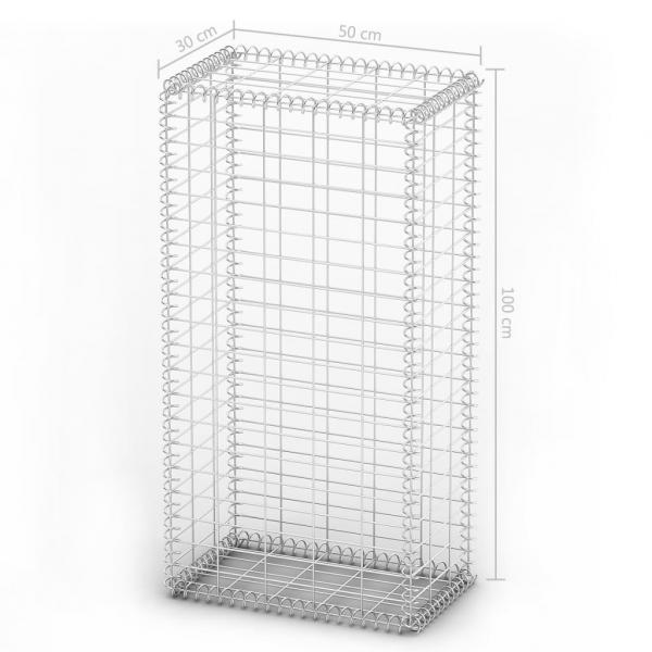 Steinkorb Gabione mit Deckeln Verzinkter Draht 100×50×30 cm 