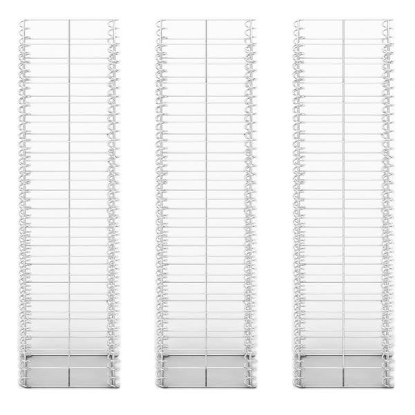 Gabionen-Set 3-tlg. Verzinkter Draht 25×25×100 cm 