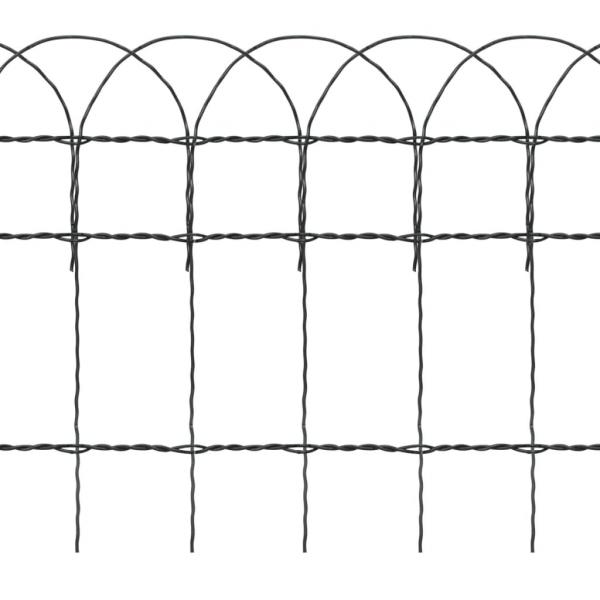 Beetzaun Pulverbeschichtetes Eisen 10x0,4 m