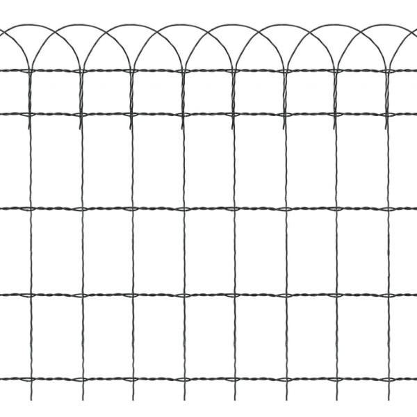 Beetzaun Pulverbeschichtetes Eisen 10×0,65 m