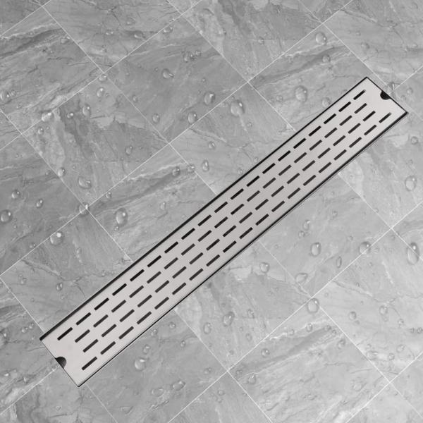 ARDEBO.de - Duschrinne 830x140 mm Edelstahl Linien-Design