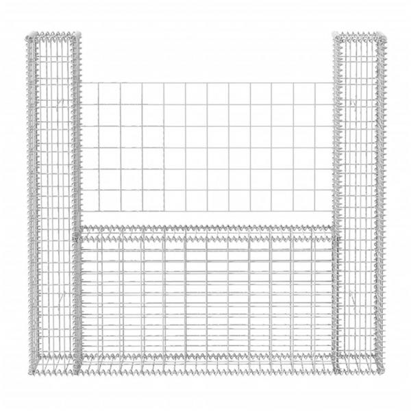 Gabionenkorb U-Form Stahl 160×20×150 cm