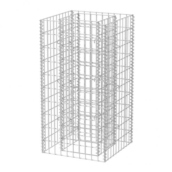 Gabionen-Hochbeet Stahl 50×50×100 cm