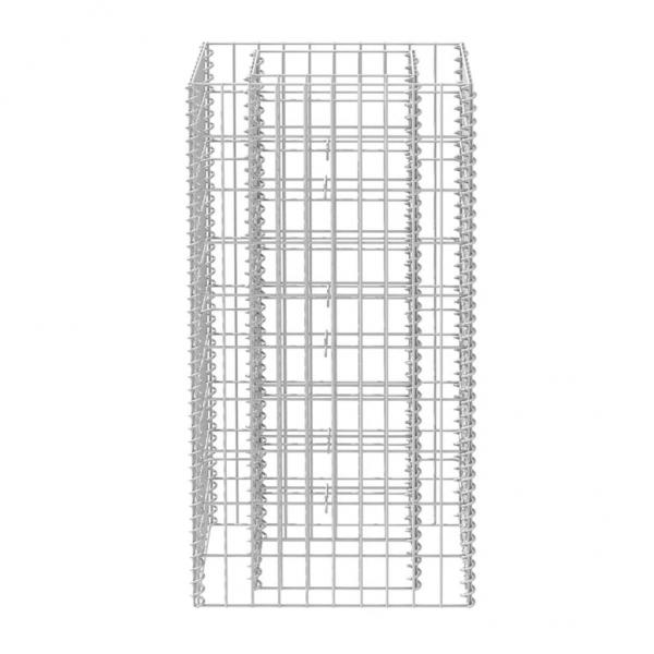 Gabionen-Hochbeet Stahl 50×50×100 cm